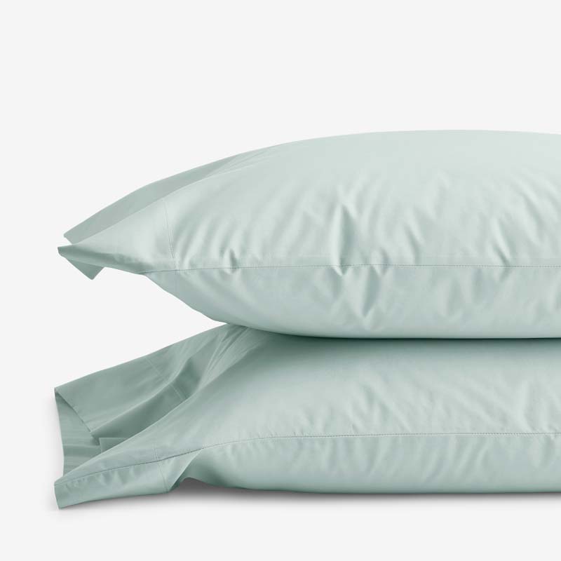 Classic Cool Cotton Percale Pillowcase Set - Sea Mist, Standard