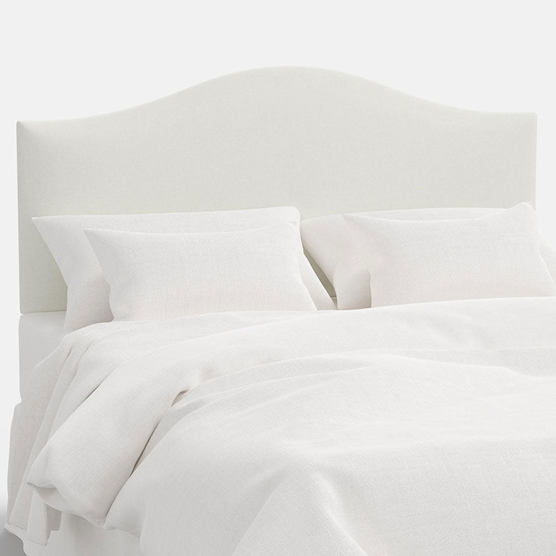 Saddle Textured Linen Headboard - White, Twin