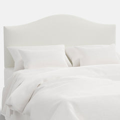 Saddle Textured Linen Headboard - White, Twin