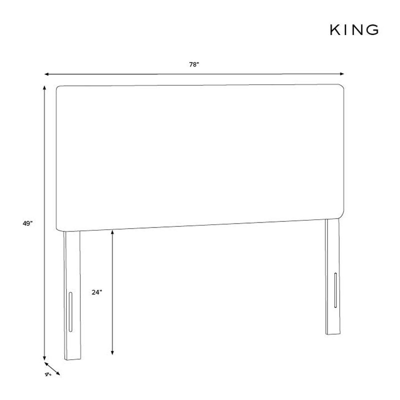 Park Tufted Textured Linen Headboard - Pumice, King