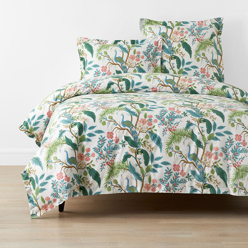Peacock Classic Smooth Sateen Duvet Cover - Cream, Full