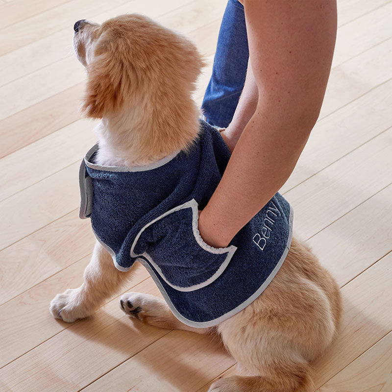 Wearable Pet Towel - Navy