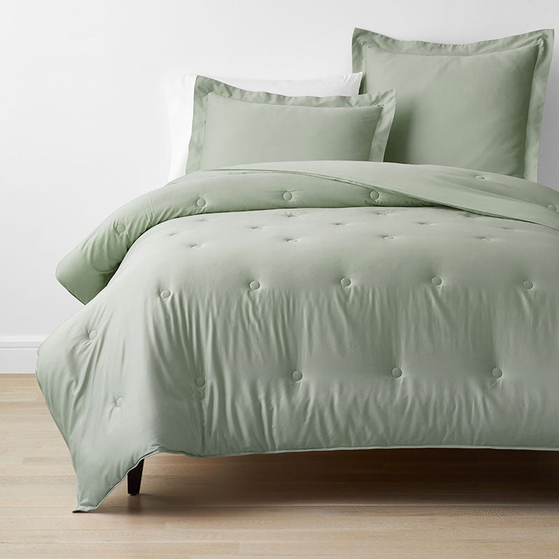 Classic Smooth Rayon Made From Bamboo Sateen Comforter - Tarragon, Full