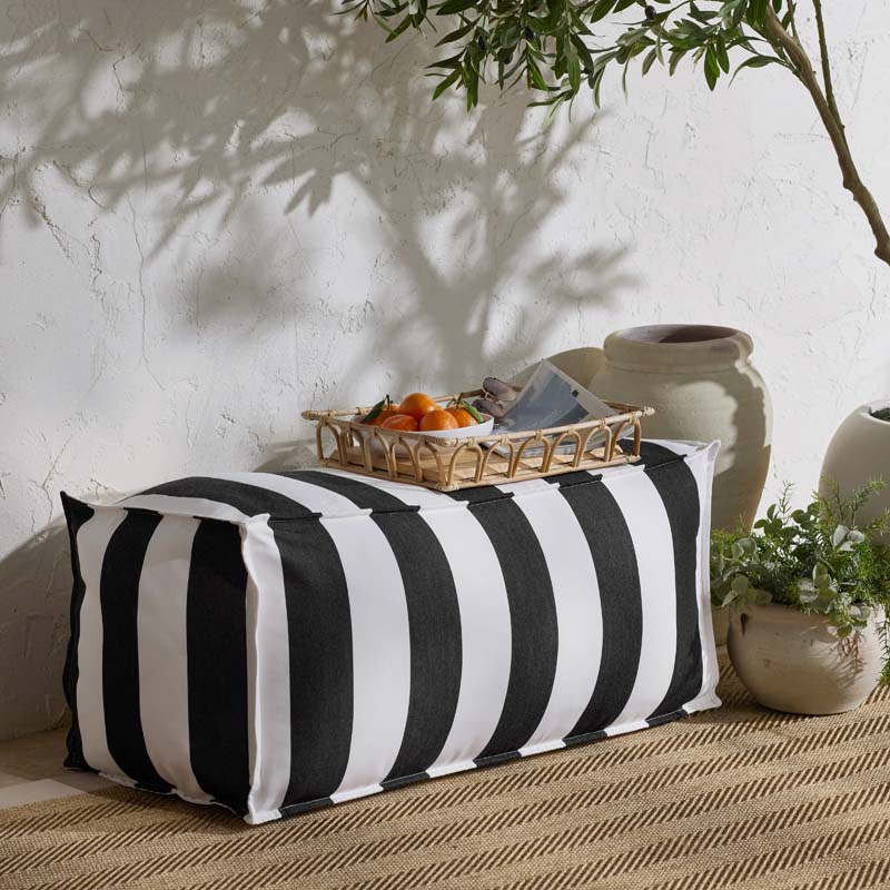 Indoor/Outdoor Pouf - Cabana Classic, Large