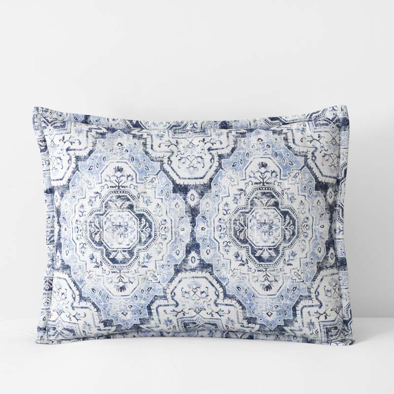 Royal Mirage Reversible Quilted Sham - Blue, King