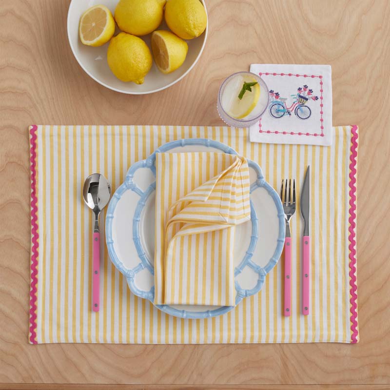 Yarn-Dyed Stripe Placemats, Set of 4 - Multi