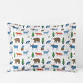 Forest Friends Classic Cool Organic Cotton Percale Sham - White Multi, Standard