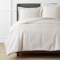 Luxe Smooth Egyptian Cotton Sateen Duvet Cover - Cream, Oversized Full/Queen