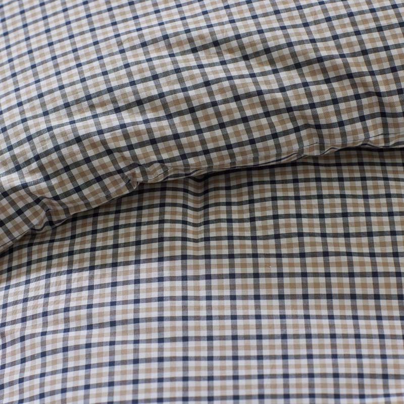 Classic Stripes and Plaids Cool Yarn-Dyed Cotton Percale Comforter - Mini Check Multi, Full
