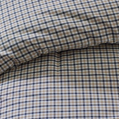 Classic Stripes and Plaids Cool Yarn-Dyed Cotton Percale Comforter - Mini Check Multi, King/Cal King