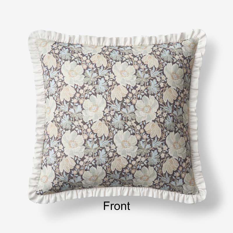 Flower Reversible Decorative Square Pillow Cover - Multi, 20 in. x 20 in.