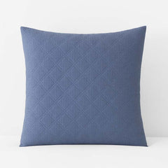 Waffle Quilted Sham - Denim Blue, Euro