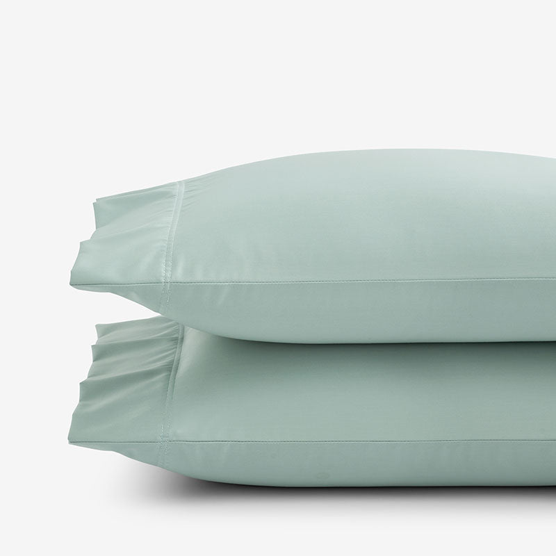 Premium Smooth Supima® Cotton Wrinkle-Free Sateen Pillowcase Set - Sea Mist, King
