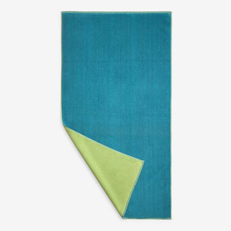 Reversible Solid Bath Towel - Teal Blue