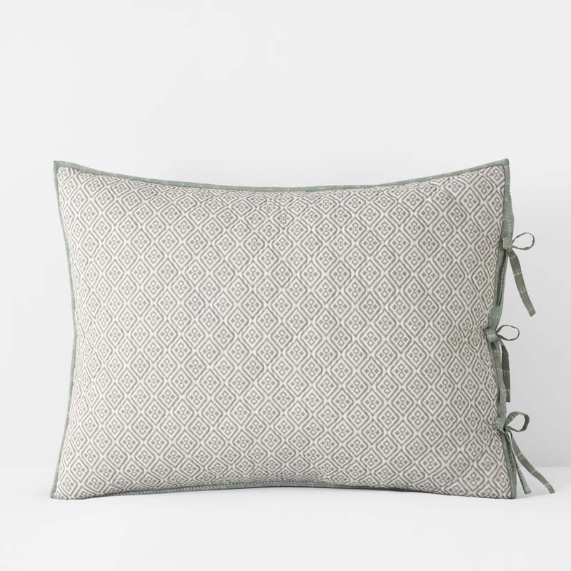 Tira Geo Reversible Quilted Sham - Green, Standard