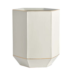 Luxe Waste Basket - Cream and Gold