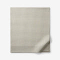 Classic Stripes and Plaids Cool Yarn-Dyed Cotton Percale Flat Bed Sheet - Mini Check Green, King/Cal. King
