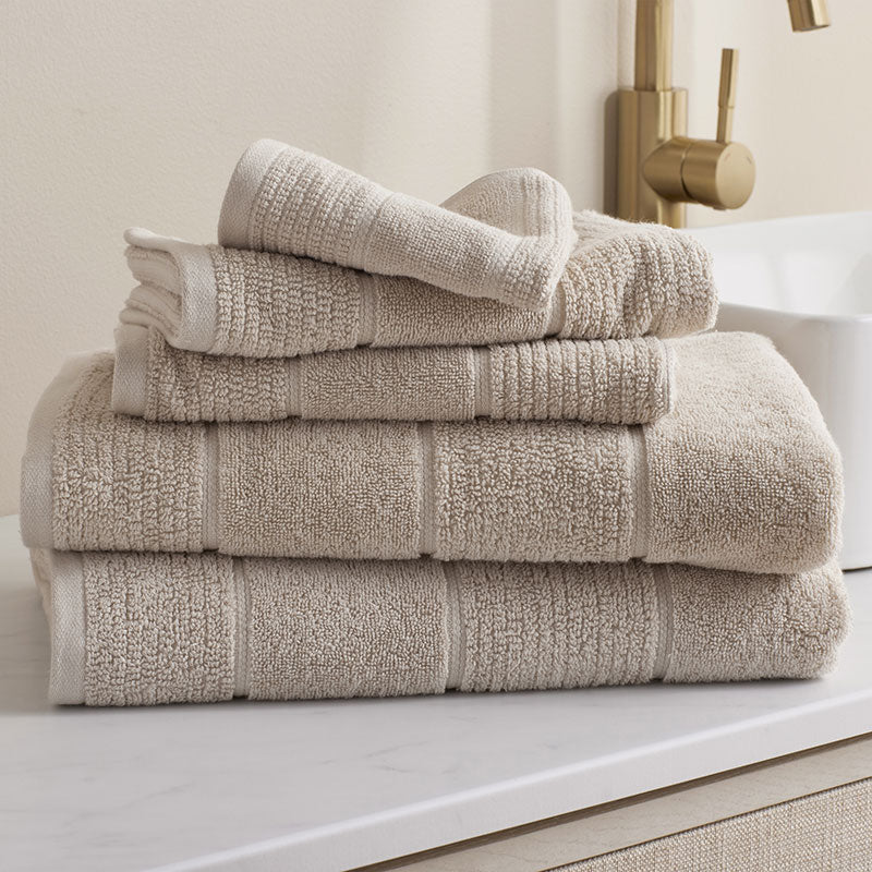 Textured Stripe Bath Towel - Alabaster
