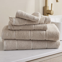 Textured Stripe Bath Sheet - Alabaster
