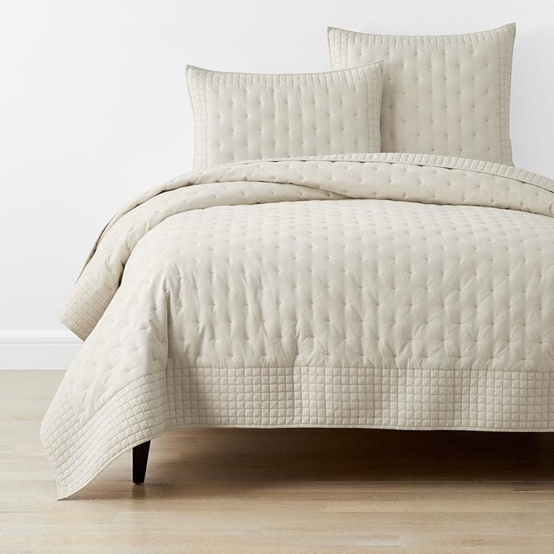 Pintuck Quilt - Oatmeal, Full/Queen