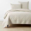 Pintuck Quilt - Oatmeal, King