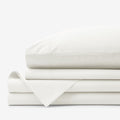 Premium Cool Organic Cotton Percale Bed Sheet Set - Ivory, Full