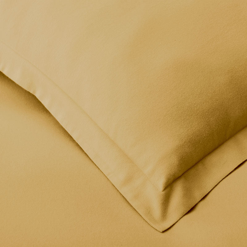 Classic Ultra-Cozy Cotton Velvet Flannel Fitted Bed Sheet - Amber, King