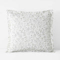 Floral Bliss Garment Washed Cotton Percale Sham - Green, Euro