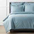 Premium Cool Supima® Cotton Percale Duvet Cover - Slate Blue, King/Cal King