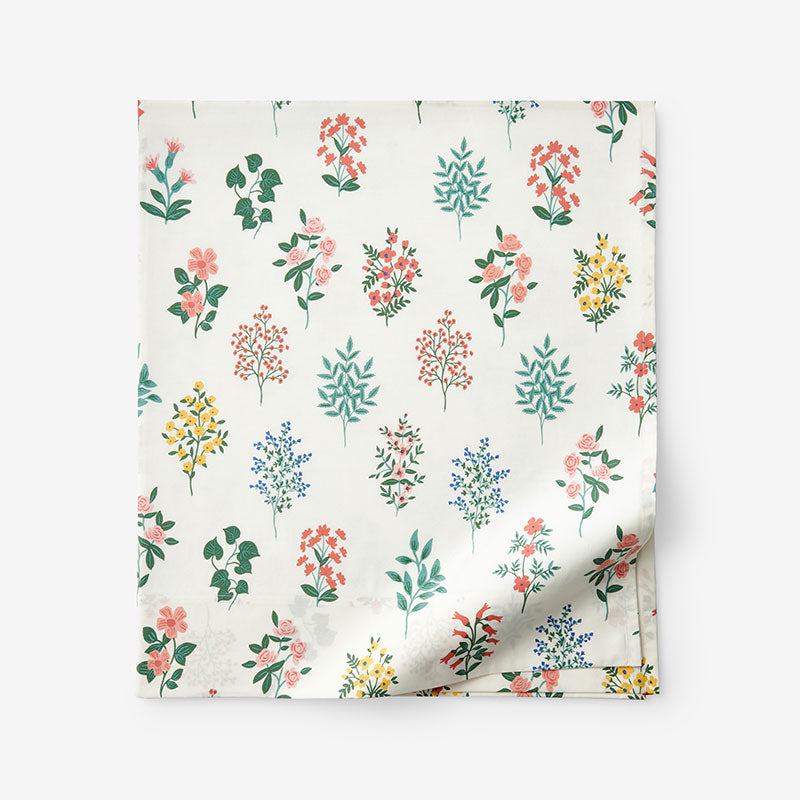 Hawthorne Classic Cool Percale Flat Bed Sheet - Ivory Multi, Full