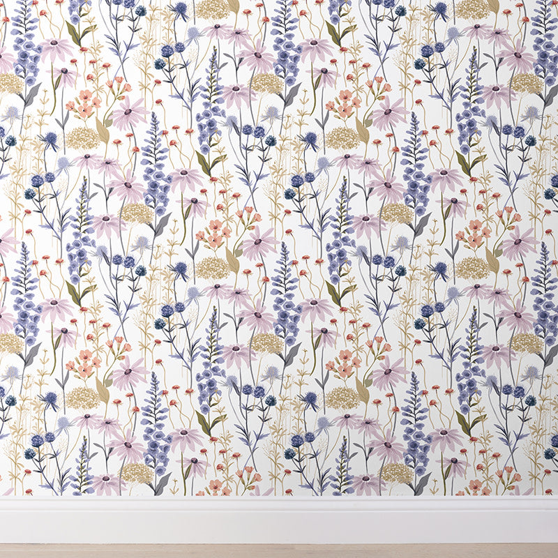 Florence Removable Wallpaper - Purple Multi, Swatch