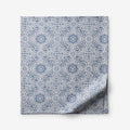 Floral Tapestry Premium Smooth Sateen Flat Bed Sheet - Blue, Queen