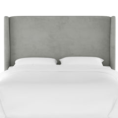 Gramercy Velvet Headboard - Steel Gray