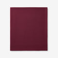 Classic Ultra-Cozy Cotton Velvet Flannel Flat Bed Sheet - Merlot, Full