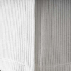 Matelassé 14 in. Bed Skirt - Vertical Stripe White, Queen