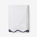 Scalloped Edge Bath Towel - Navy