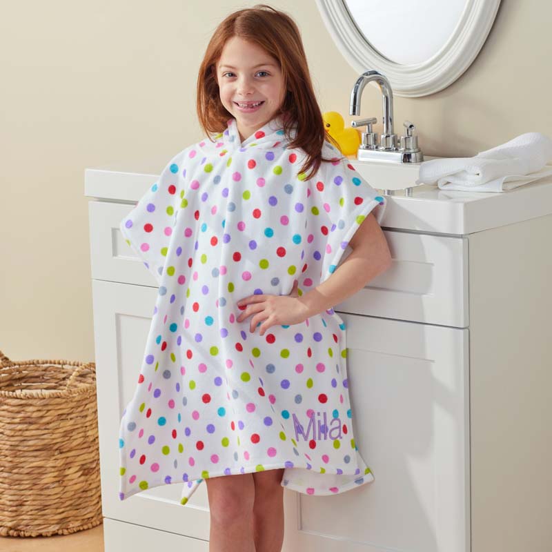 Hooded Poncho - Dot