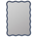 Wave Rectangle Wall Mirror - Denim