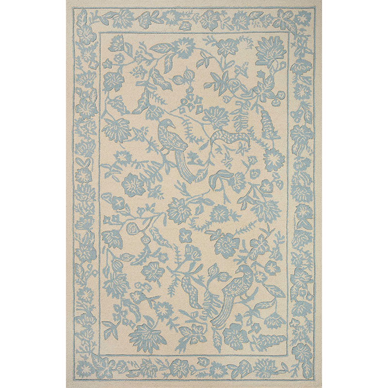 Arboretum Wool Rug - Aviary Periwinkle, 2' 6" x 7' 6" Runner