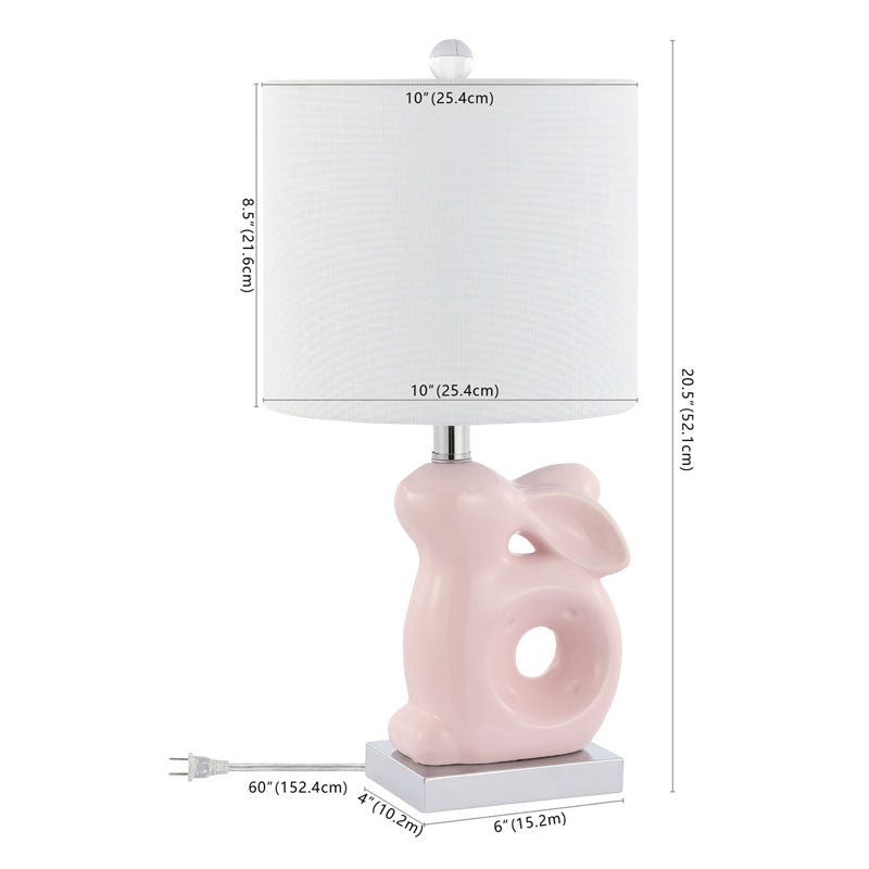 Ceramic Animal Table Lamp - Pink, Bunny