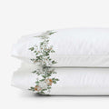 Blooming Melody Border Premium Smooth Wrinkle-Free Sateen Pillowcase Set - White Multi, King