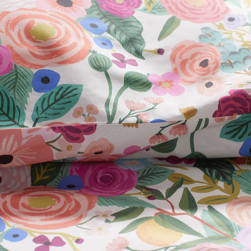 Garden Party Classic Cool Cotton Percale Duvet Cover - Multi, Twin/Twin XL