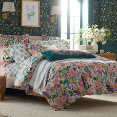 Garden Party Classic Cool Cotton Percale Comforter - Multi, Full/Queen