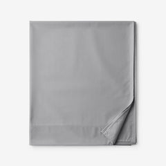 Classic Smooth Rayon Made From Bamboo Sateen Flat Bed Sheet - Pebble Gray, King