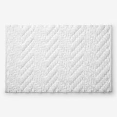 Textured Handwoven Cotton Bath Rug - Chevron, 17 in. x 24 in.