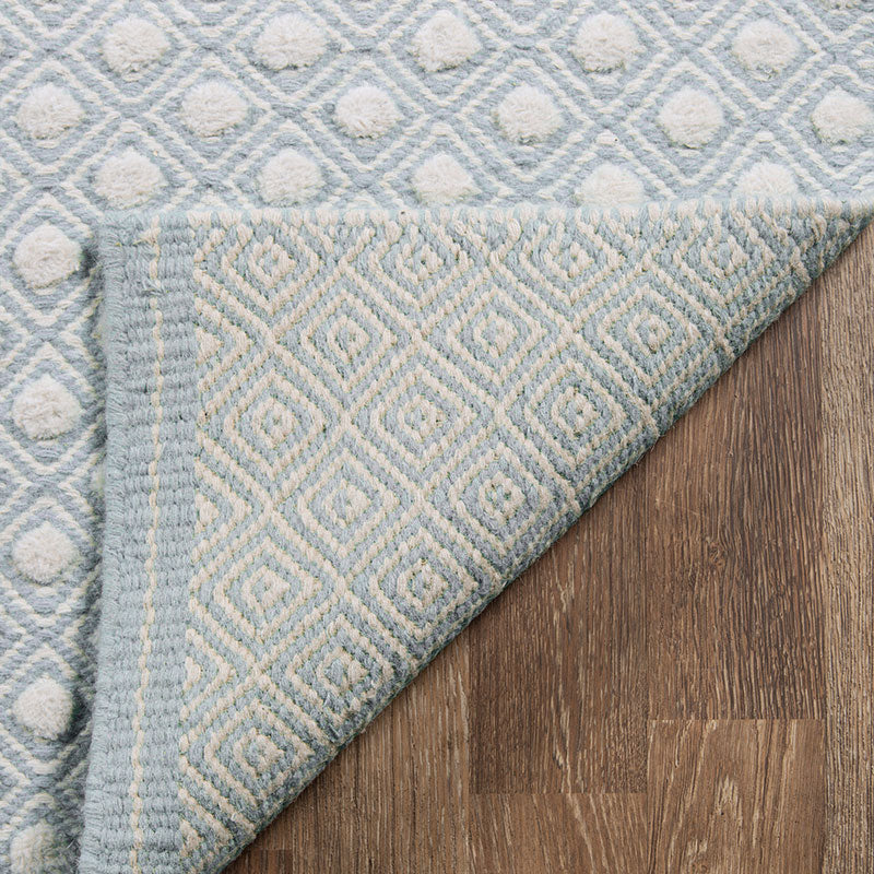 Dot Handwoven Wool Rug - Blue, 3' 9" x 5' 9"