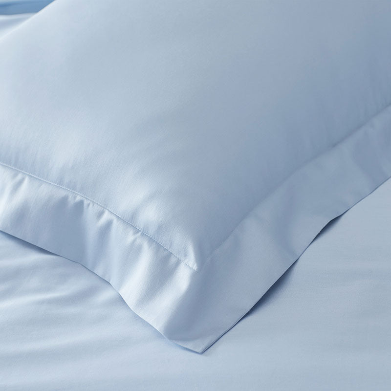 Classic Smooth Sateen Solid Sham - Light Blue, Euro