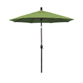 Round Outdoor Patio Umbrella, Fiberglass with Twist Tilt - Bronze Finish, Ginkgo, 7.5'