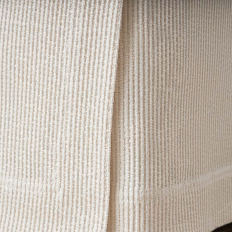 Matelassé 14 in. Bed Skirt - Textured Stripe Ivory, Full