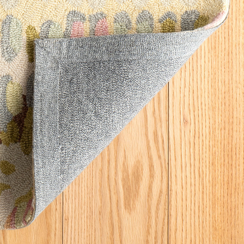 Paint Chip Hand Hooked Wool Rug - Pastel Pink, 5' x 8'